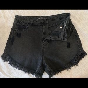 black high rise shorts